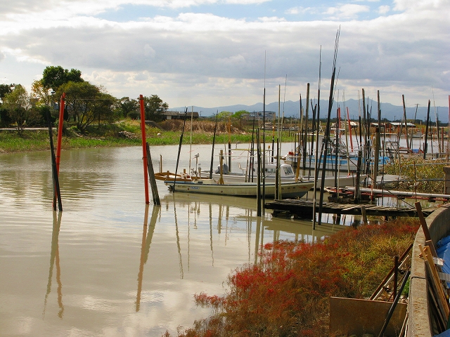 大砲発射実験の跡